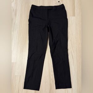 Talbots Women's High Rise Straight Leg ankle Pants Black 8 Petite NWT